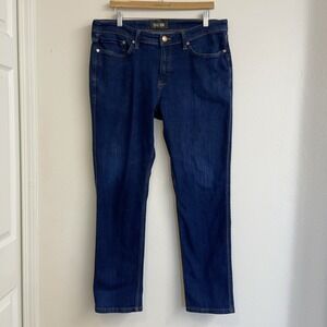 DUER Denim Jeans Mens 36x29 Blue Dark Wash L2X Relaxed Taper Stretch DU/ER 36x32